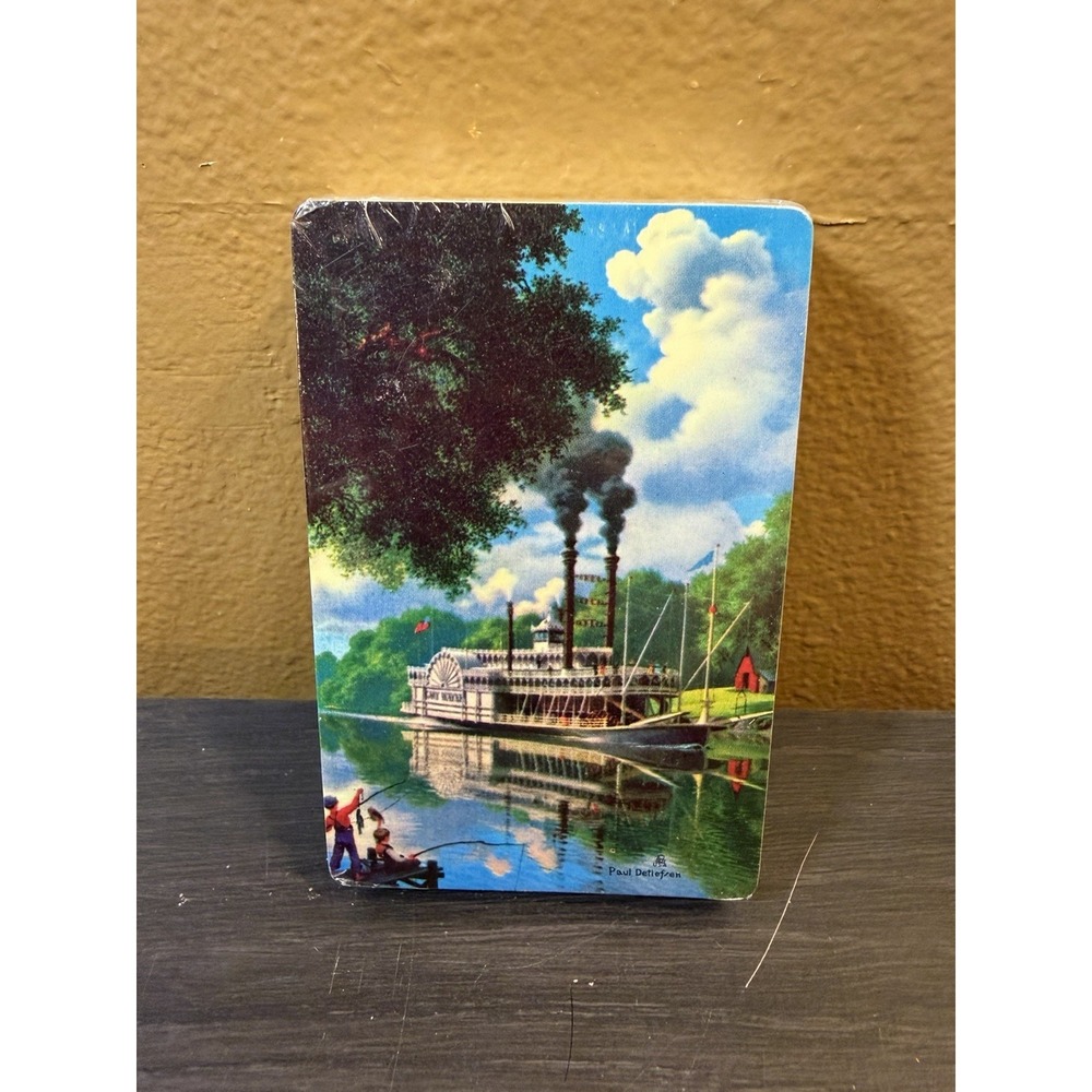 1970s Trump Playing Cards Paul Detlefsen Old River Days Print Vintage Deck USA